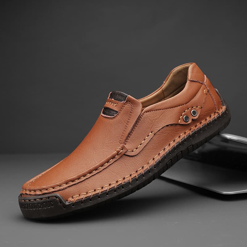 Cross-border popular large size men's shoes handmade loafers slip-on casual shoes low-top leather shoes business driving shoes 1