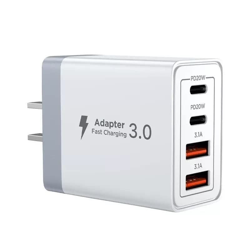 Amazon's popular British standard 55W multi-port USB charger dual PD20W dual USB3.1A four-port certified charging head 3