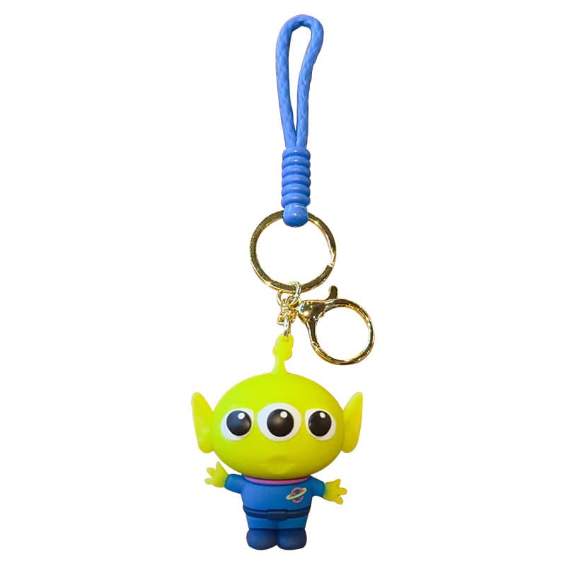 Trendy Toy Story Keychain Cute Cartoon Animation PVC Doll School Bag Pendant Car Keychain 6