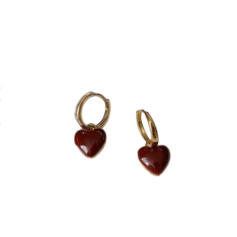 A high-end two-wear love/square oil drop earrings with simple style and ear buckle earrings 6