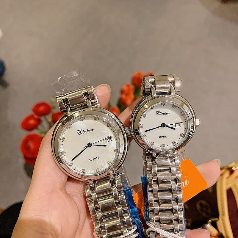 Dinimi fashion simple temperament steel belt quartz retro diamond scale ladies watch female watch 6