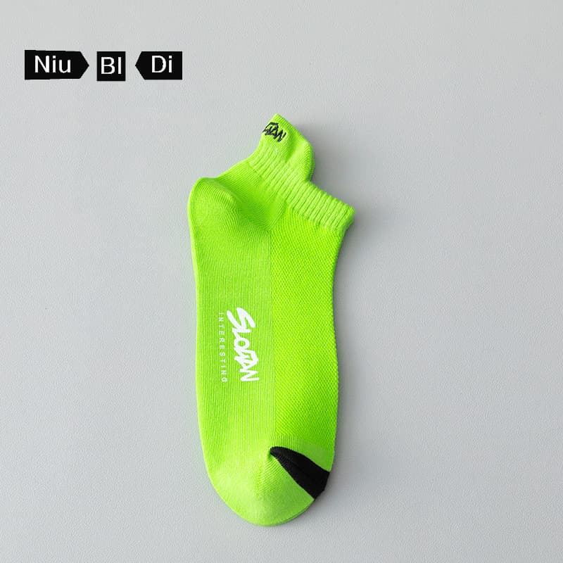 Socks men's boat socks 100% cotton anti-athlete and anti-odor summer socks sports youth high school students cotton socks men 10