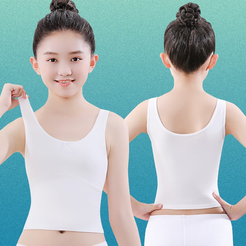 Girls underwear development period primary school students pure cotton children's vest inner wear girl tube top older children 10 years old 11 summer 8