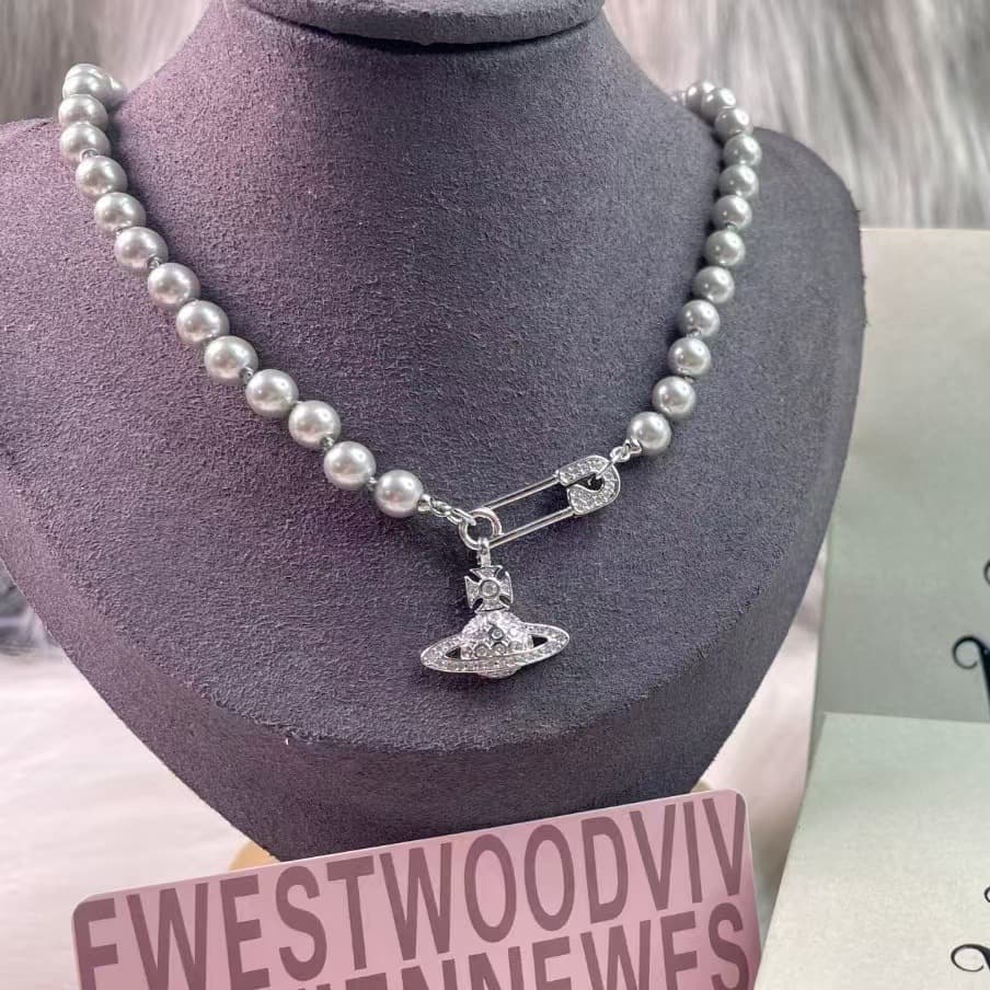 Queen Mother of the West Pin Saturn Pearl Necklace Planet Light Luxury Classic Fashion Clavicle Chain Women's Town Store Treasure Belt Label 7