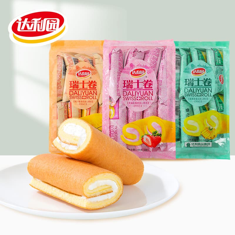 Dali Garden Swiss roll 160g cake snack breakfast casual snack snack