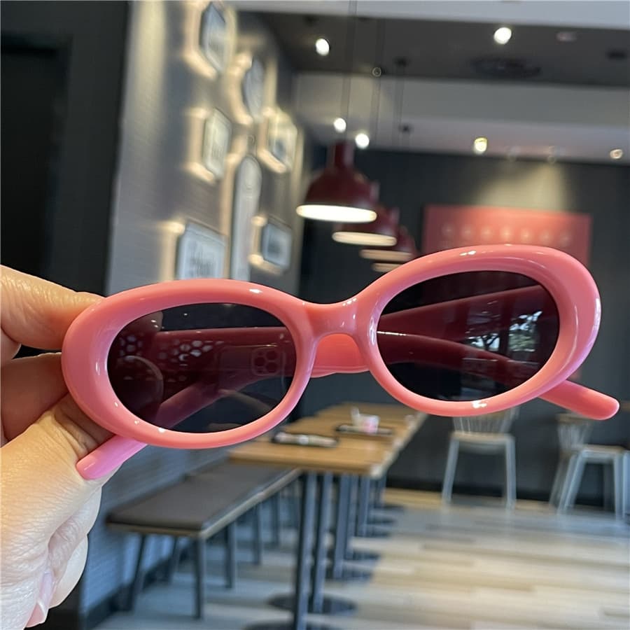Fashionable and simple oval small frame children's sunglasses baby sunglasses parent-child glasses sun protection cross-border children's sunglasses 7