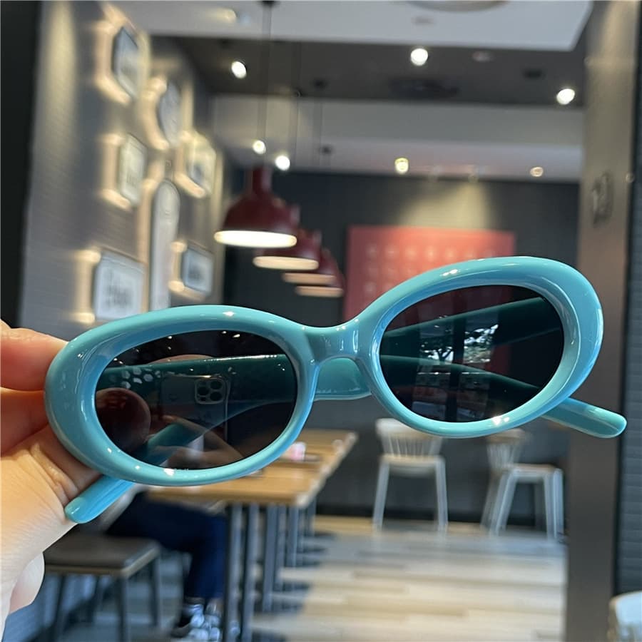 Fashionable and simple oval small frame children's sunglasses baby sunglasses parent-child glasses sun protection cross-border children's sunglasses 8