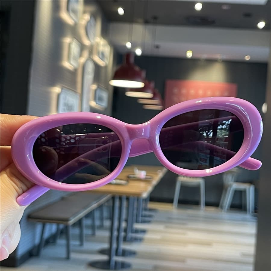 Fashionable and simple oval small frame children's sunglasses baby sunglasses parent-child glasses sun protection cross-border children's sunglasses 10