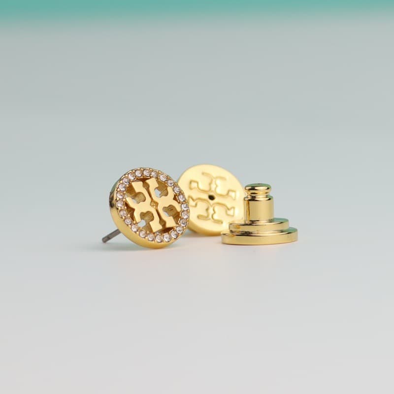 Qingdao Foreign Trade Jewelry TB gold-plated copper handmade micro-inlay full diamond fashion classic versatile student internet celebrity earrings 5