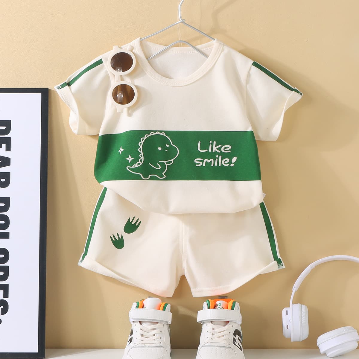 Children's short-sleeved suit, thin T-shirt shorts for boys and girls, summer infant clothes, summer children's clothes 1-5-7 1