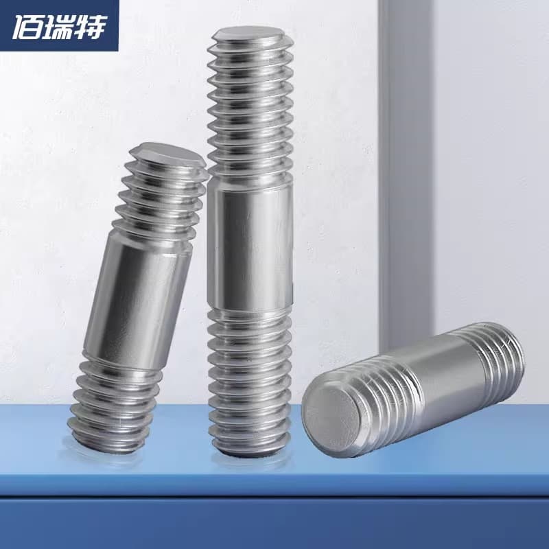 304 stainless steel double-headed bolt stud butt screw two-headed screw GB901 screw rod M4M5M6M8 3