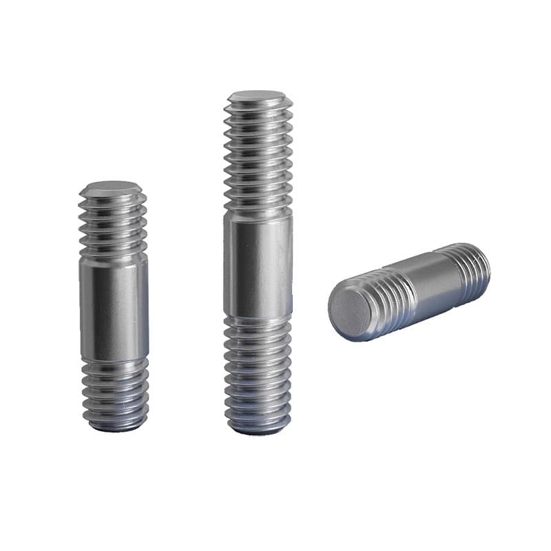 304 stainless steel double-headed bolt stud butt screw two-headed screw GB901 screw rod M4M5M6M8 6