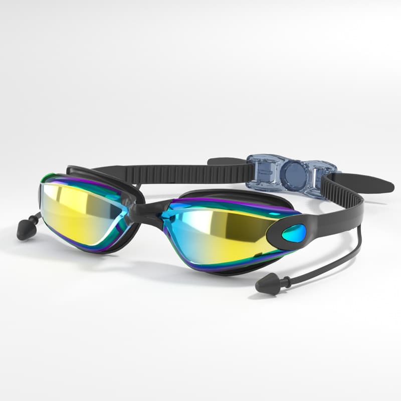 Cross-border swimming goggles for adults and men, electroplated high-definition waterproof and anti-fog swimming goggles, myopia suit, swimming cap, nose clip and earplugs 7
