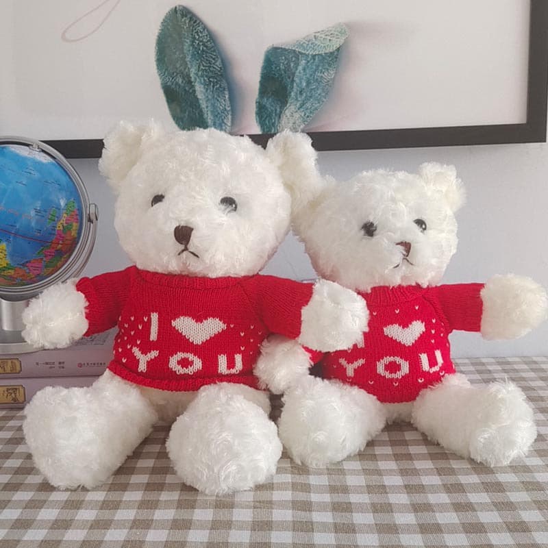 love couple bear doll teddy bear doll rag doll Valentine's Day gift Chinese Valentine's Day 5.20 gift for lover 1