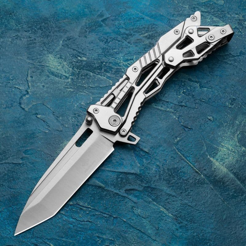Multifunctional mechanical pocket knife, outdoor survival knife, outdoor camping tool, all stainless steel folding knife, folding knife on behalf of others 4