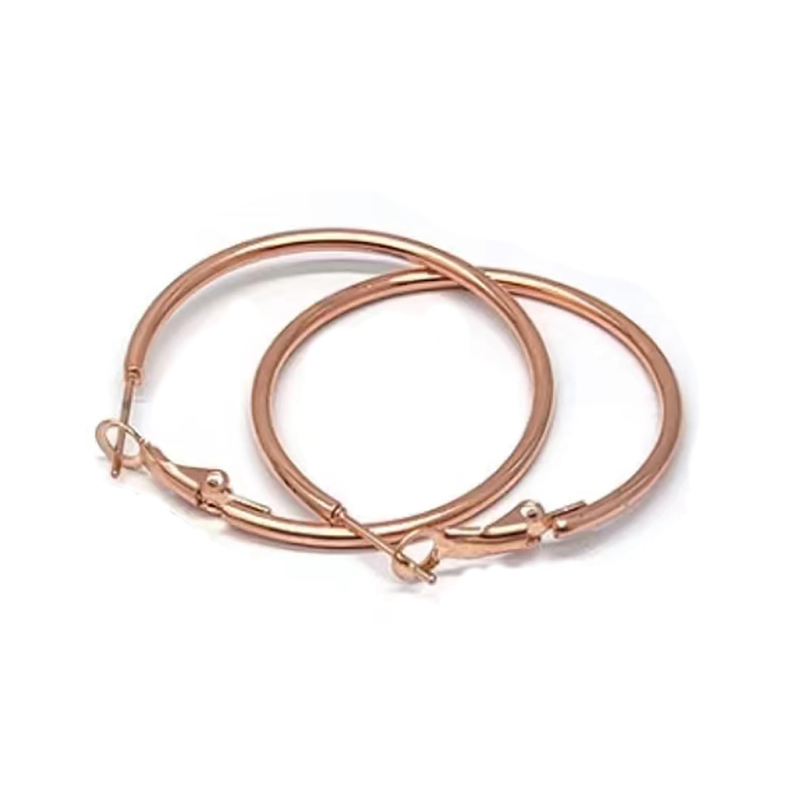 316L stainless steel titanium steel large circle coil earrings versatile spring clip shrimp bow buckle coil earrings ear buckle jewelry 5