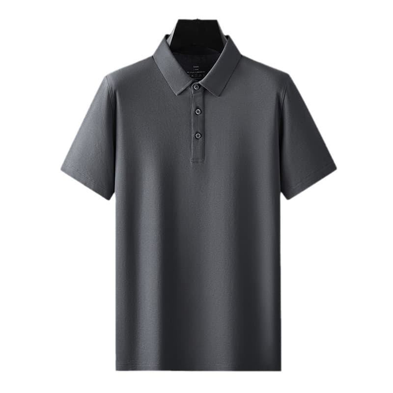 Summer cool Polo shirt men's solid color lapel business casual short-sleeved T-shirt men's shirt collar half-sleeved Solona 6
