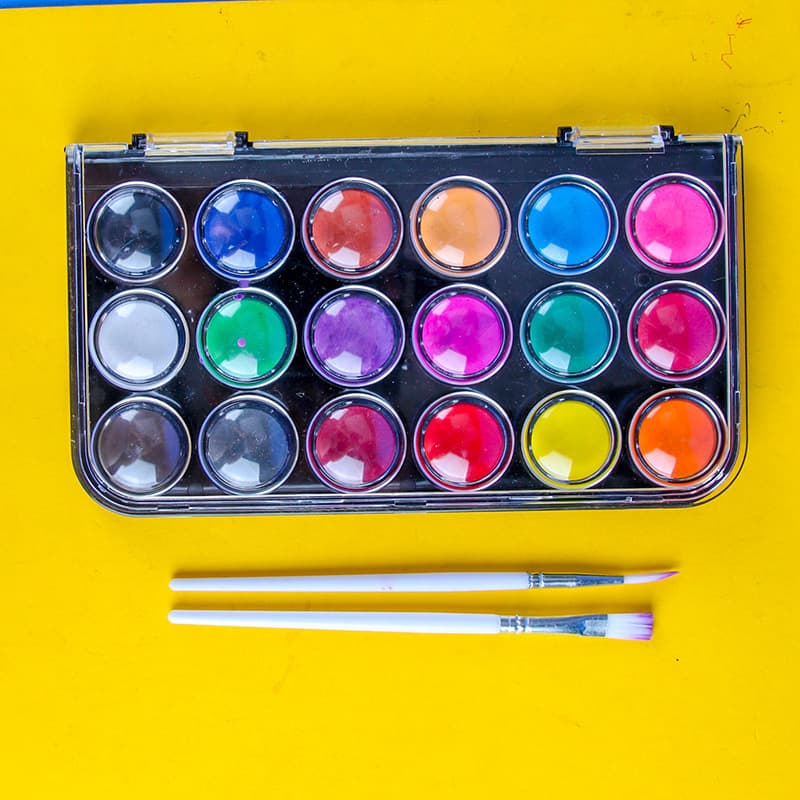 Little Carney solid watercolor paint set for beginners 12 18 24 36 color sketching DIY art painting gouache 5