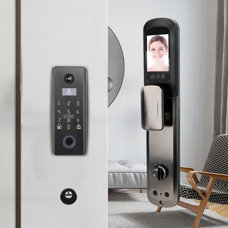 Constant power supply, waterproof, face recognition, inlaid embedded fingerprint lock, remote unlocking, smart door lock export 4