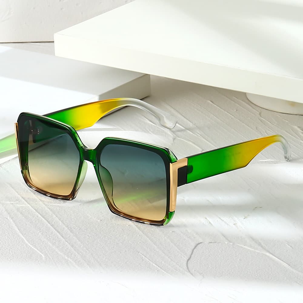 2024 New Women's Square Sunglasses European and American Fashion Women's Sunglasses Cross-Border Decorative Color Sunglasses Trend 1