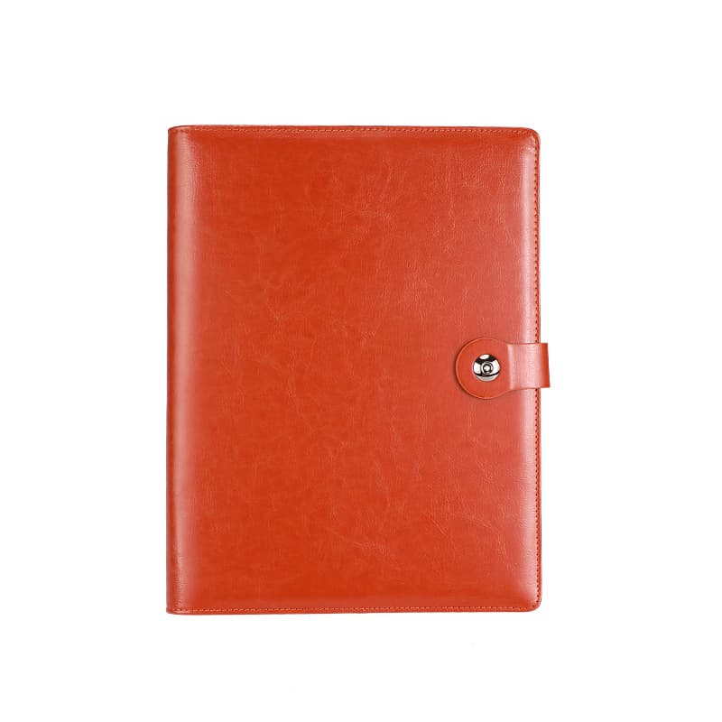 New A4 leather notebook folder 4-hole binder notepad corporate office meeting printed logo promotion 6