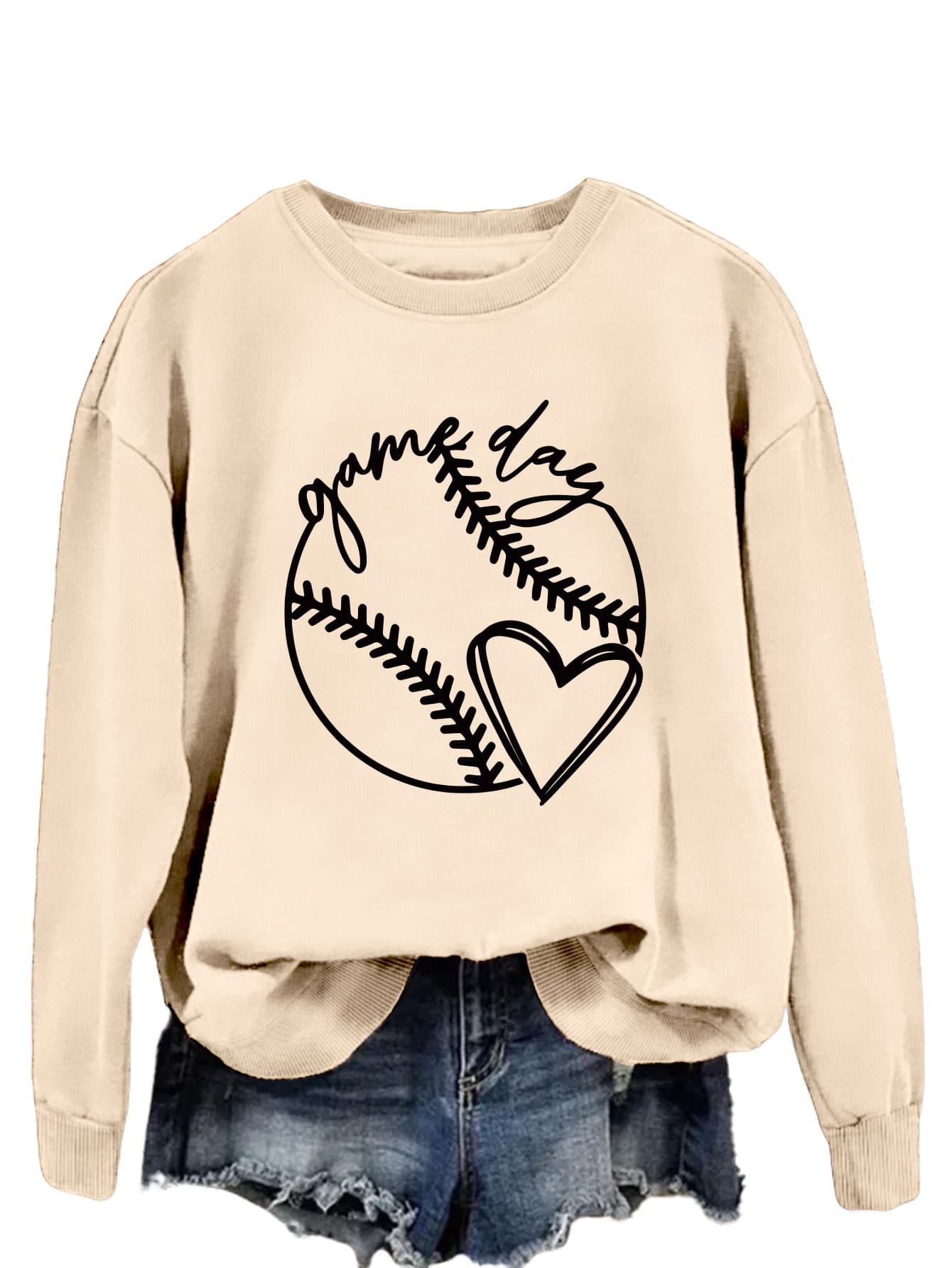 Amazon cross-border foreign trade game day new fashion trendy sweatshirts plus size women's clothing ready-made wholesale tops for women 10
