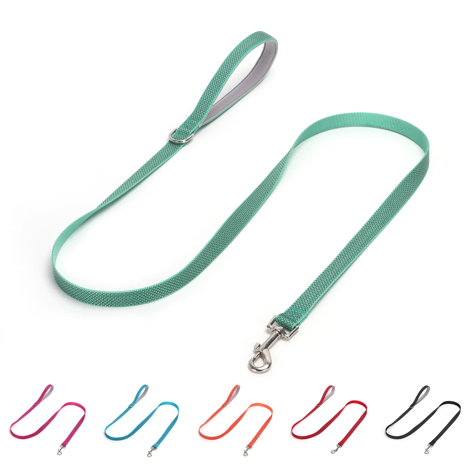 High-gloss reflective nylon dog leash, strong soft handle for walking the dog, pet dog leash 2