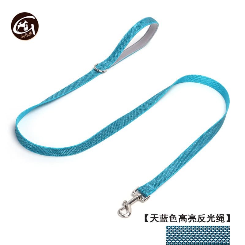 High-gloss reflective nylon dog leash, strong soft handle for walking the dog, pet dog leash 7