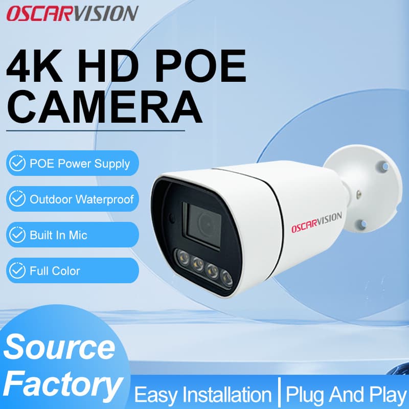 Outdoor waterproof HD surveillance camera POE powered smart night vision home construction site camera manufacturer wholesale 2