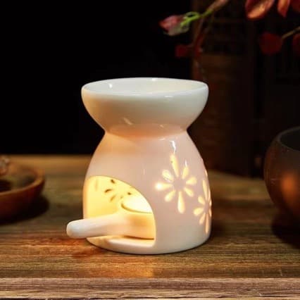 Dry-burning aromatherapy candle lamp essential oil lamp ceramic incense stove bedroom living room kitchen aroma humidifier 6