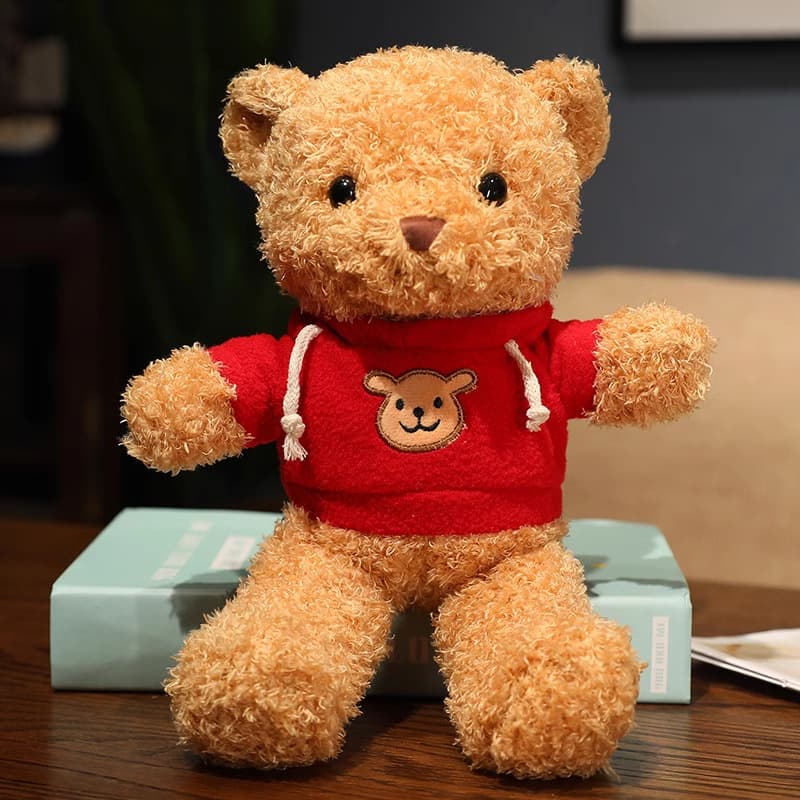 Teddy Bear Sweater Bear Doll Plush Toy Floor Push Ring Valentine's Day Gift Printed Logo Wholesale 4