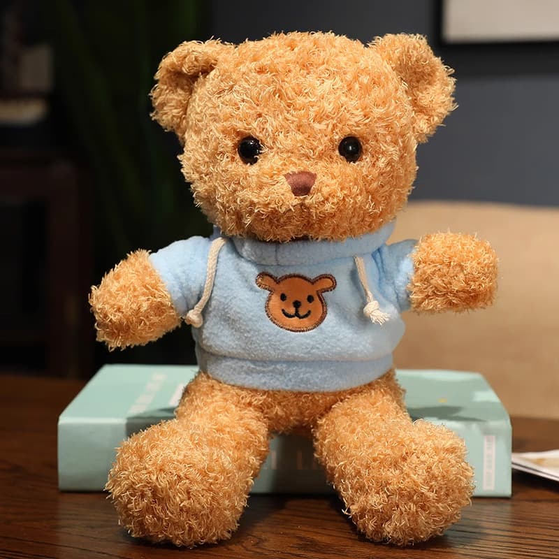 Teddy Bear Sweater Bear Doll Plush Toy Floor Push Ring Valentine's Day Gift Printed Logo Wholesale 7