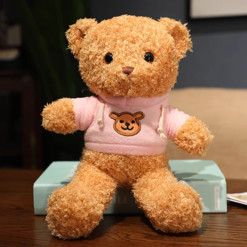 Teddy Bear Sweater Bear Doll Plush Toy Floor Push Ring Valentine's Day Gift Printed Logo Wholesale 9