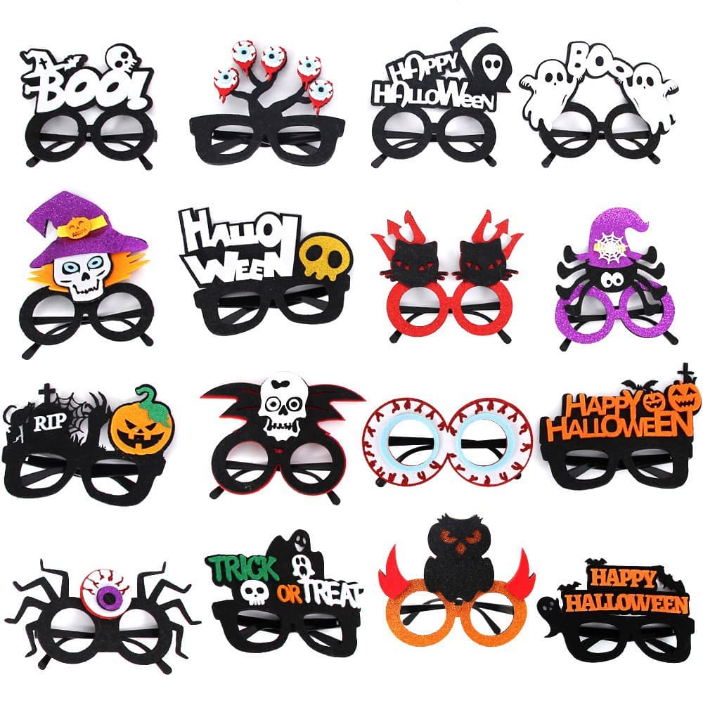 Halloween decoration supplies glasses holiday party dress up photo props horror demon skull ghost glasses frame 2