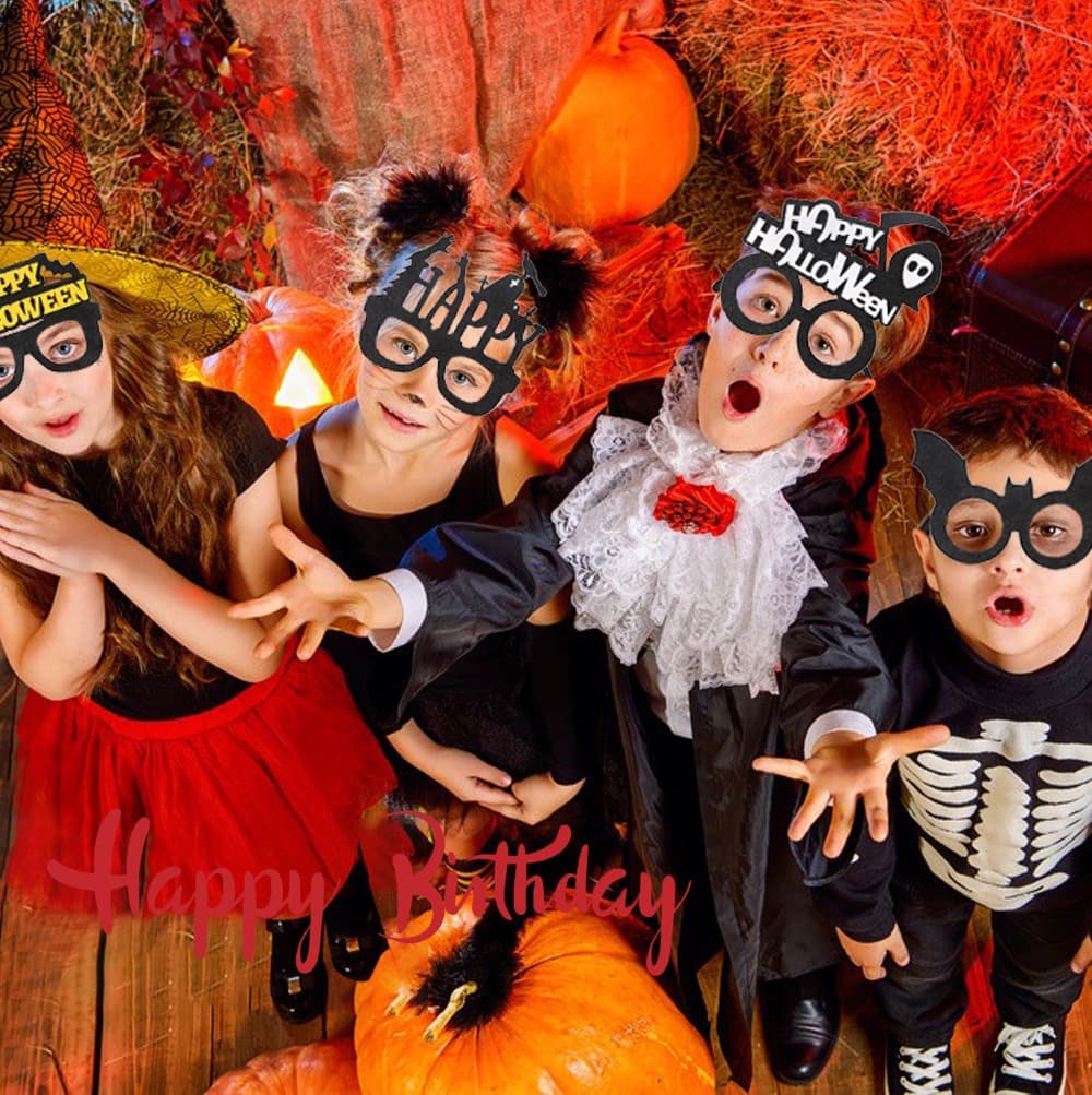 Halloween decoration supplies glasses holiday party dress up photo props horror demon skull ghost glasses frame 4