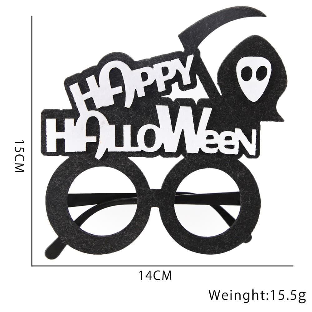 Halloween decoration supplies glasses holiday party dress up photo props horror demon skull ghost glasses frame 10