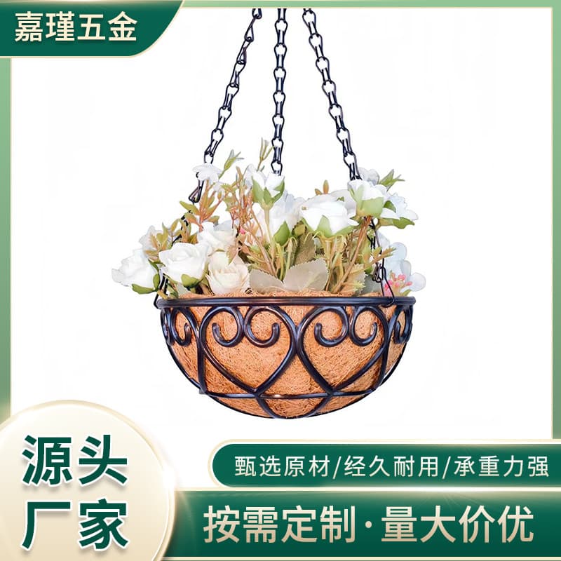 Resin plastic hanging basket flower pot coconut palm indoor hanging hanging plant hanging green plant 1
