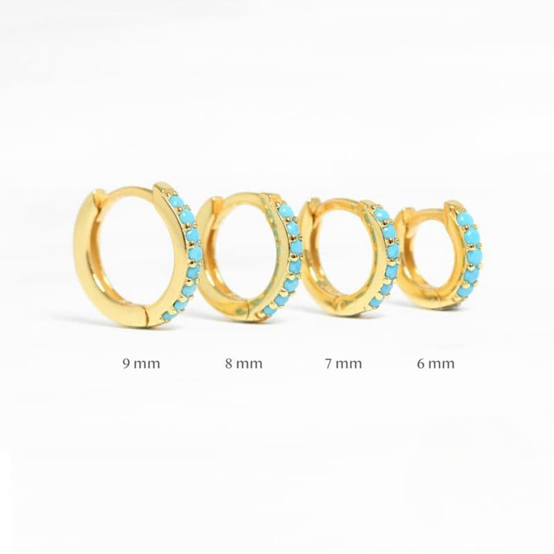 Amazon European and American cross-border best-selling circle diamond earrings earrings zircon earrings light luxury fashion earrings jewelry 3
