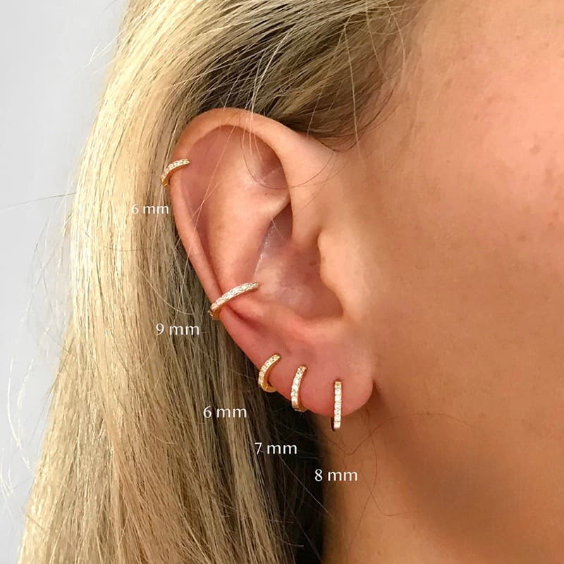 Amazon European and American cross-border best-selling circle diamond earrings earrings zircon earrings light luxury fashion earrings jewelry 4