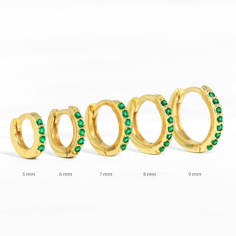 Amazon European and American cross-border best-selling circle diamond earrings earrings zircon earrings light luxury fashion earrings jewelry 9