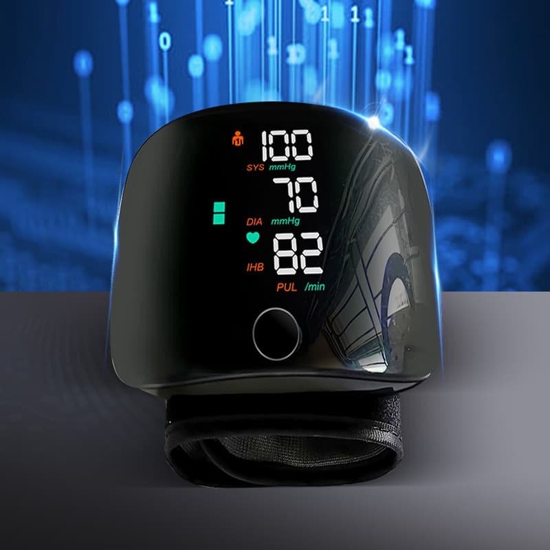 Wrist sphygmomanometer measuring instrument blood pressure meter home high blood pressure watch wrist rechargeable medical grade certified electronics 3