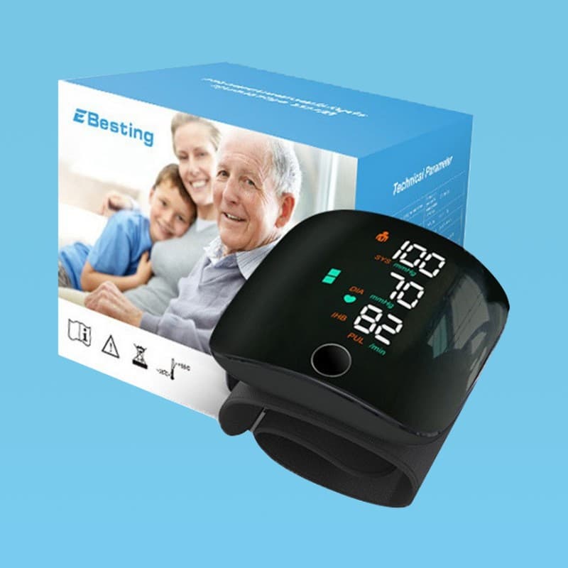 Wrist sphygmomanometer measuring instrument blood pressure meter home high blood pressure watch wrist rechargeable medical grade certified electronics 10