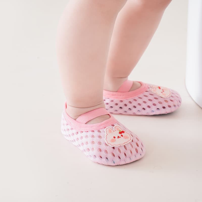 Spring and summer thin baby floor socks mesh breathable cartoon baby toddler shoes cool-proof non-slip indoor shoes and socks 5