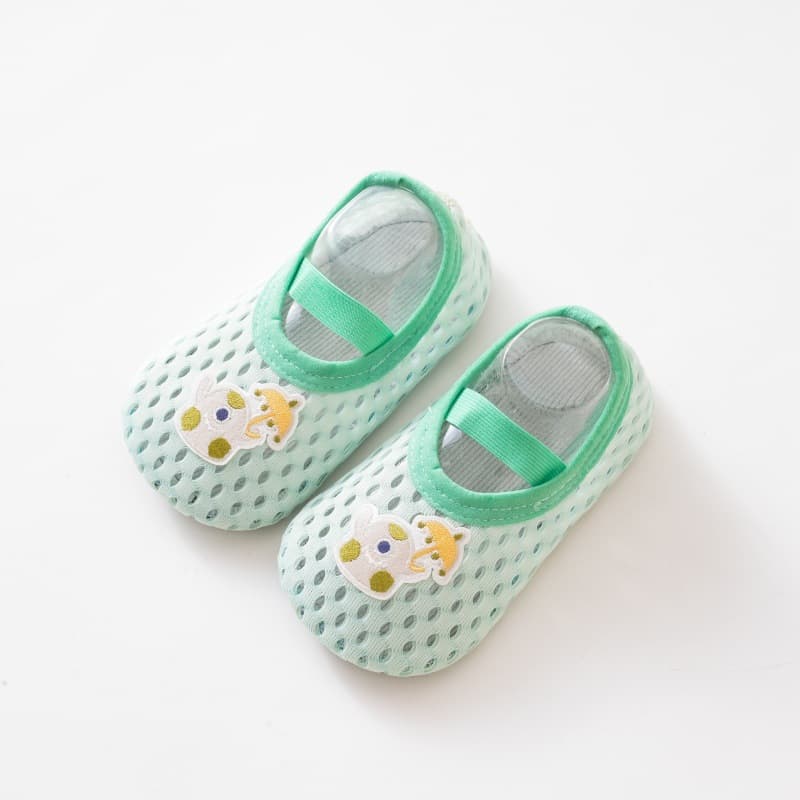 Spring and summer thin baby floor socks mesh breathable cartoon baby toddler shoes cool-proof non-slip indoor shoes and socks 9