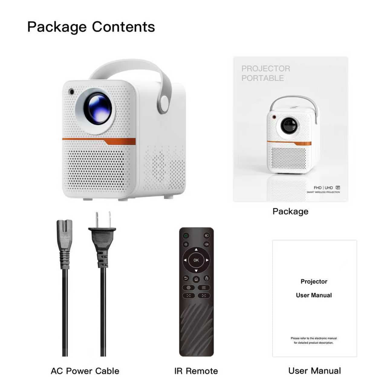 Cross-border mini projector home P10 portable home theater HD 1080p wholesale portable projector 6