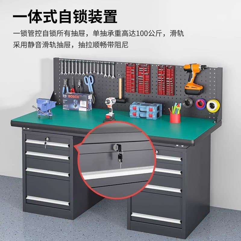 Heavy-duty anti-static workbench, stainless steel fitter's bench, electrician's table, thickened experimental model, workshop operation inspection table 4