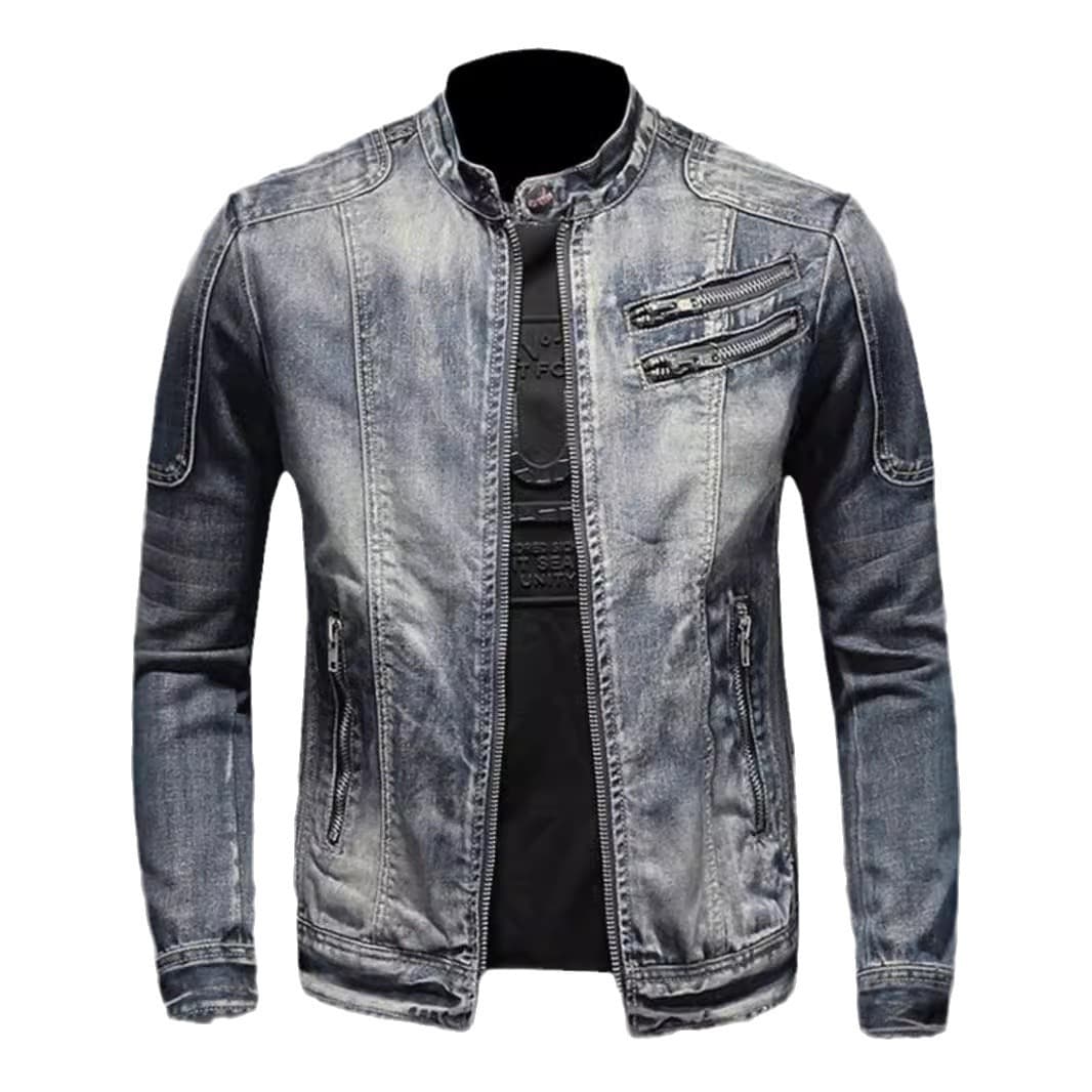 Marvel Venom Denim Jacket Men's Personalized Slim Stand Collar Zipper Work Jacket Cycling Motorcycle Suit Casual and Versatile 6