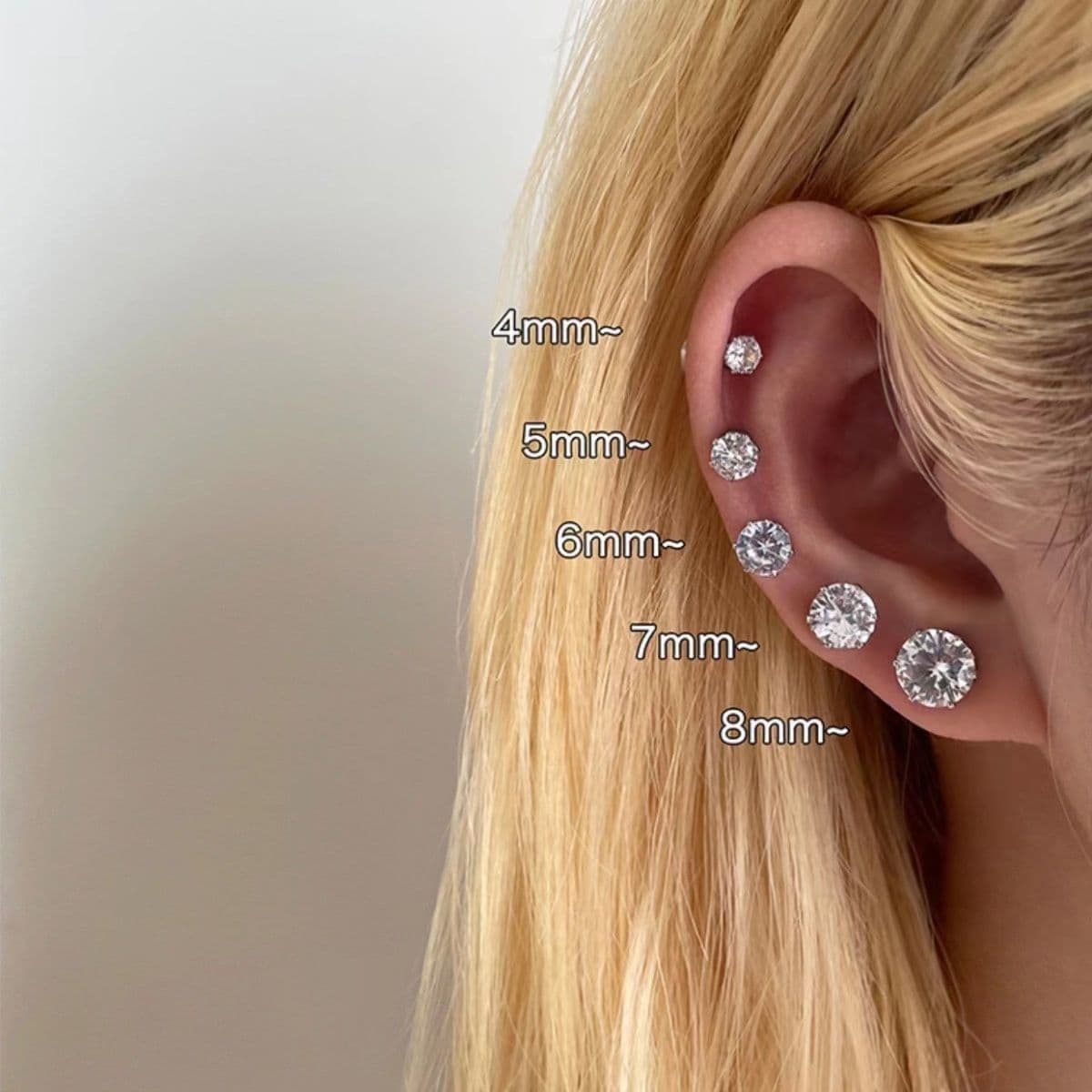 [Daily Sales 999+] Explosive Strong Magnetic Men's Flash Diamond Zircon Magnetic Cochlear Nails Ear Clip Ear Nail Women's Ear Bone Clip Personalized 5