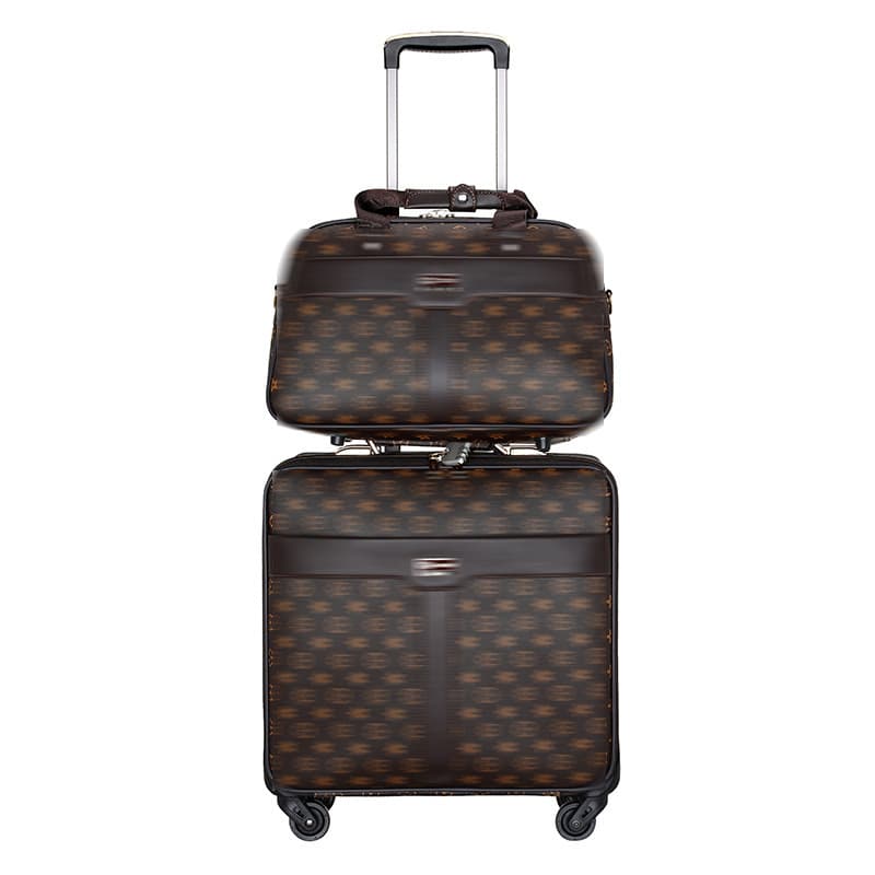 Business 16-inch combo suit travel boarding bag PU leather trolley case universal wheel high-end suitcase 18 wholesale 7