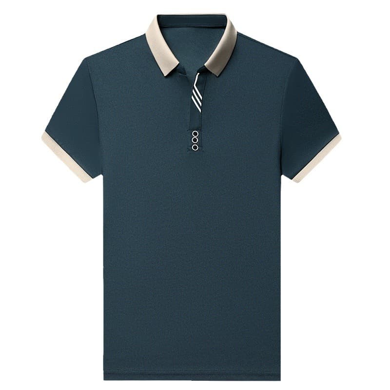 A new drop-shipping original men's short-sleeved Polo shirt, high-end business casual, no-iron elastic summer shirt 6